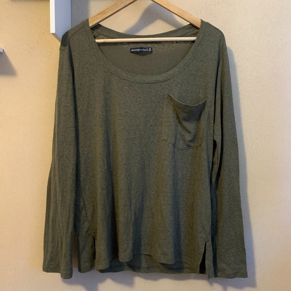 Abercrombie Green Long Sleeve